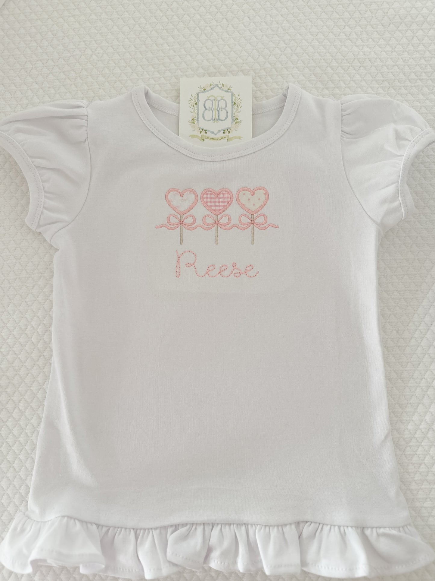 Girls Applique Long Sleeve Tee- Valentine's Day Collection