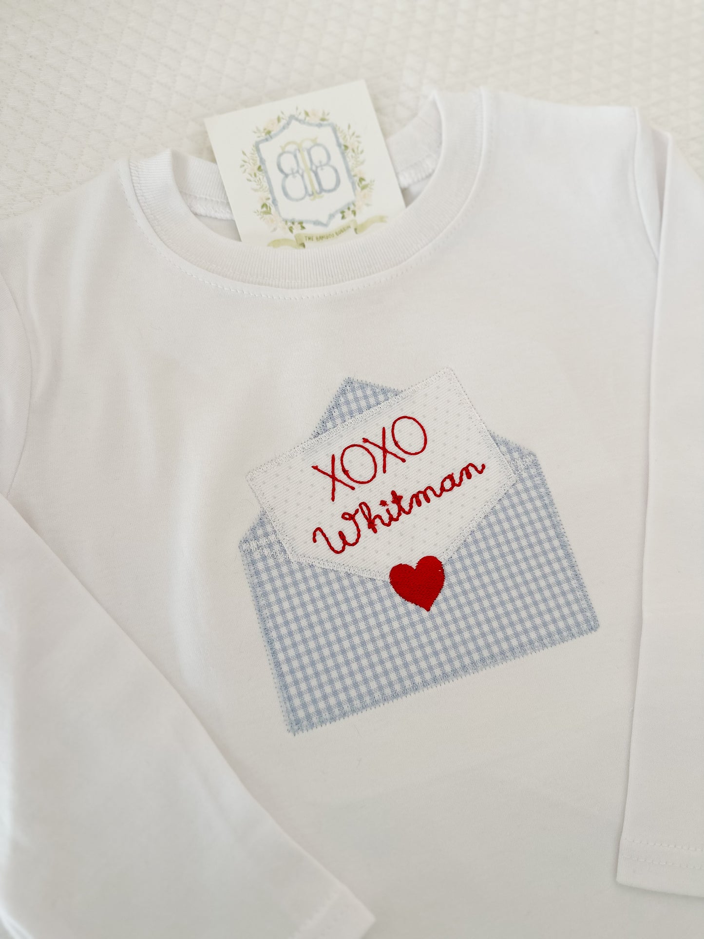 Boys Applique Long Sleeve- Valentine's Day Collection